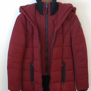 Point Zero Burgundy Warm Winter Coat